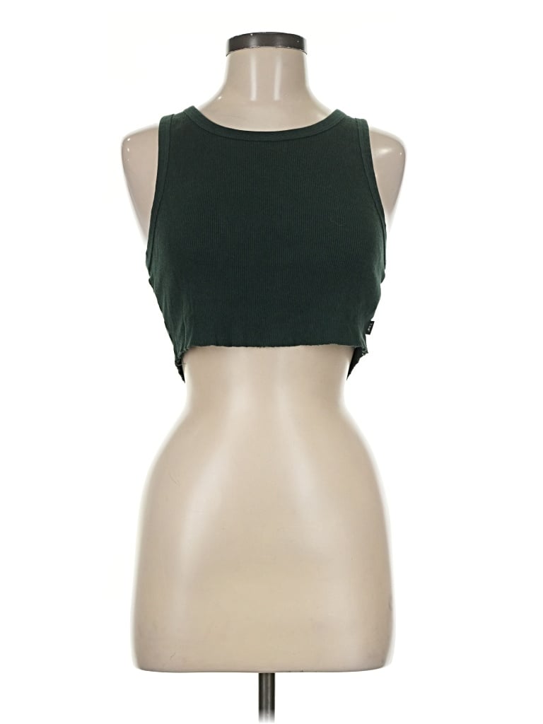 Pre-owned Tna Tank Top Green Halter Neckline Tops
