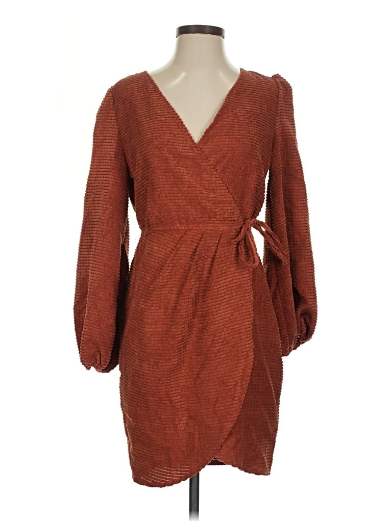 Pre-owned Simplee Casual Dress In Brown