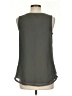 Ann Taylor LOFT 100% Polyester Silver Sleeveless Blouse Size M - photo 2