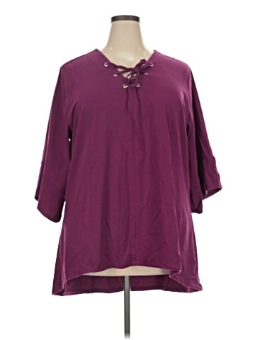 Bleu Bayou 3/4 Sleeve Blouse (view 1)