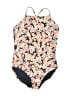 Gap Floral Pink One Piece Swimsuit Size L (kids) - photo 1