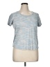 Nine West Blue Short Sleeve Top Size XL - photo 1