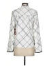 Vince Camuto 100% Polyester Argyle Silver Long Sleeve Blouse Size XS - photo 2