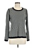 Banana Republic 100% Cotton Chevron-herringbone Black Pullover Sweater Size M - photo 1