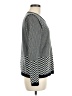 Banana Republic 100% Cotton Chevron-herringbone Black Pullover Sweater Size M - photo 4