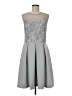 Studio One 100% Polyester Gray Cocktail Dress Size 8 - photo 1