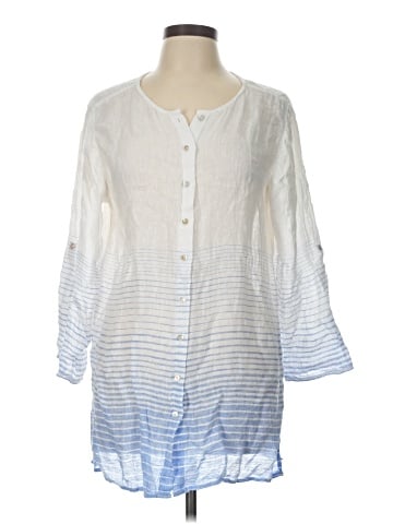Kenar 3/4 Sleeve Button-Down Shirt (view 1)