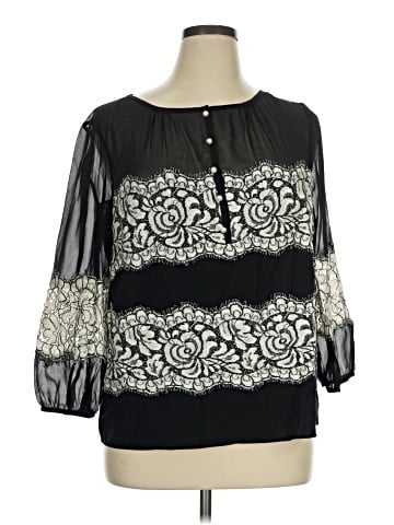 St. John 3/4 Sleeve Silk Top (view 1)