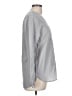 Lands' End 100% Polyester Gray Long Sleeve Blouse Size 10 - photo 4