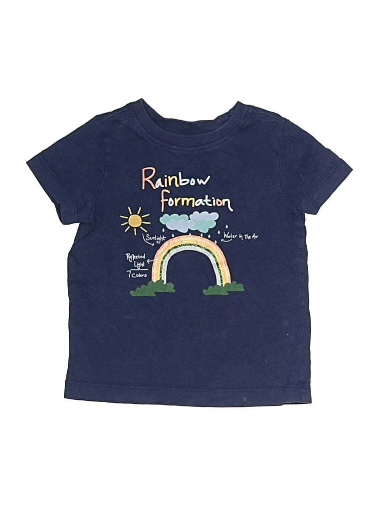 Pre-owned Hanna Andersson Kids' Short Sleeve T-shirt In Blue