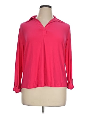 Jones New York Signature Long Sleeve Polo (view 1)