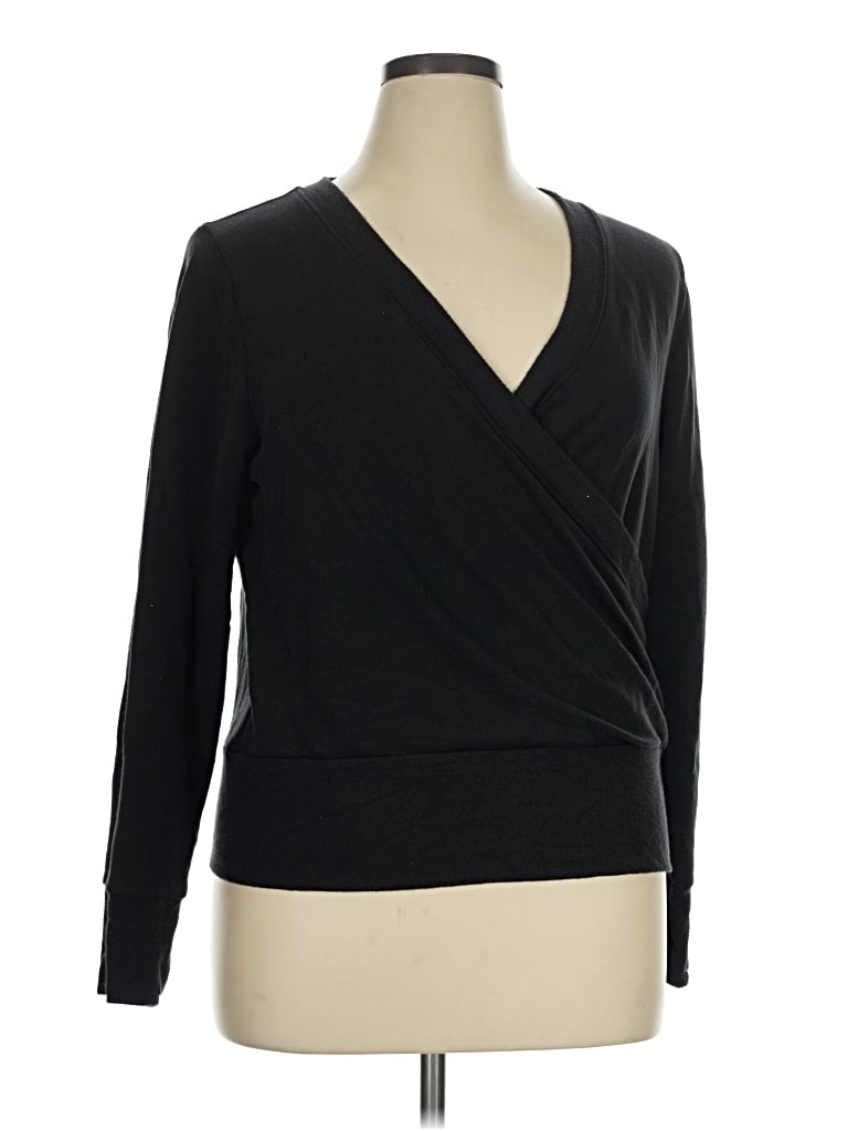 Pre-owned Athleta Cardigan Sweater In Black
