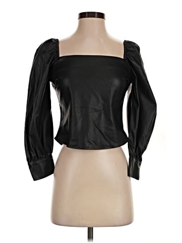 Lucy Paris Faux Leather Top (view 1)