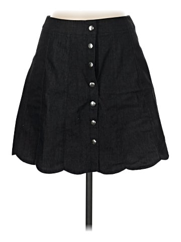 Buttons Denim Skirt (view 1)