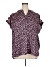 Lane Bryant 100% Polyester Polka Dots Pink Short Sleeve Blouse Size 14 - 16 Plus - photo 1