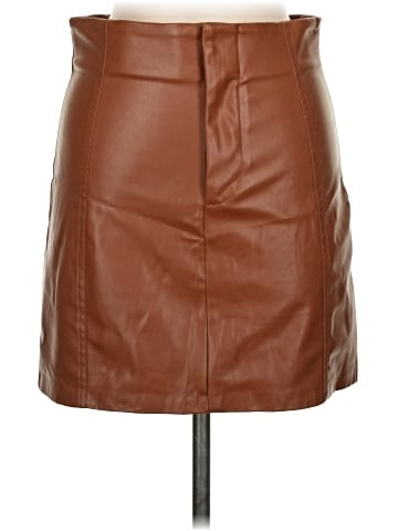 Zara Faux Leather Skirt (view 1)