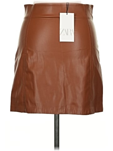 Zara Faux Leather Skirt (view 2)