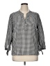Vineyard Vines Checkered-gingham Gray 3/4 Sleeve Blouse Size XL - photo 1
