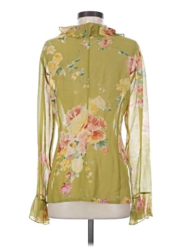 Linda Allard Ellen Tracy Long Sleeve Silk Top (view 2)
