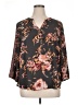 Maurices 100% Polyester Floral Gray 3/4 Sleeve Blouse Size 16 (1) - photo 1