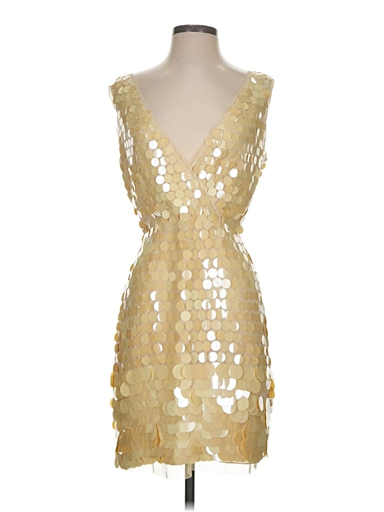 Bcbgmaxazria Cocktail Dress In Gold