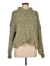 Pol 100% Polyester Tweed Green Pullover Sweater Size M - photo 1