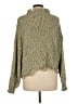 Pol 100% Polyester Tweed Green Pullover Sweater Size M - photo 2