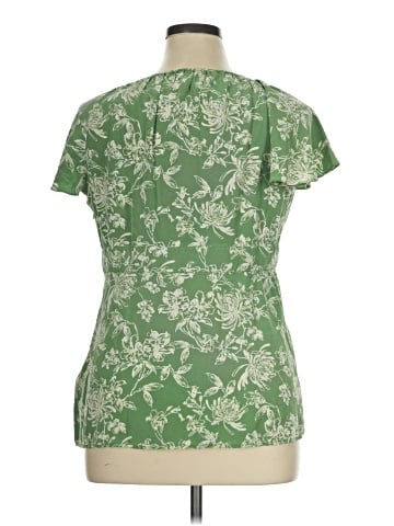 Alfani Short Sleeve Silk Top (view 2)