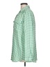 Ann Taylor 100% Polyester Checkered-gingham Green Long Sleeve Blouse Size L - photo 5