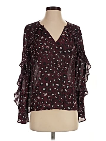Parker Long Sleeve Silk Top (view 1)