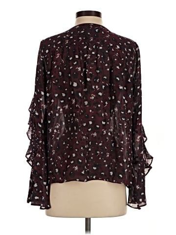 Parker Long Sleeve Silk Top (view 2)
