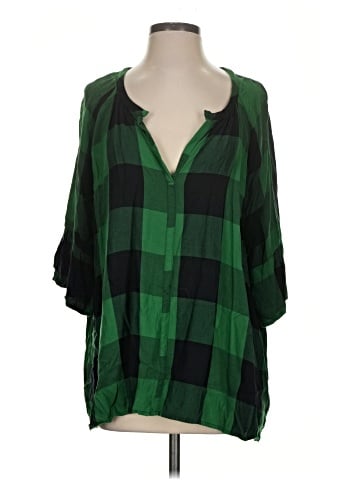 Zara W&B Collection 3/4 Sleeve Blouse (view 1)