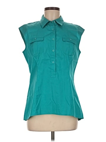 Lafayette 148 New York Sleeveless Button-Down Shirt (view 1)