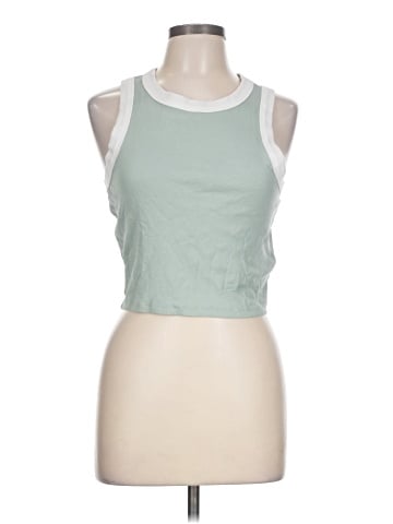 Madewell Brightside Rib Cutaway Crop Tank (view 1)