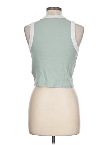 Madewell Brightside Rib Cutaway Crop Tank (view 2)