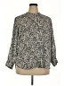 Ann Taylor LOFT 100% Polyester Animal Print Gray Long Sleeve Blouse Size 18 - photo 1
