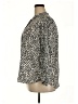 Ann Taylor LOFT 100% Polyester Animal Print Gray Long Sleeve Blouse Size 18 - photo 5