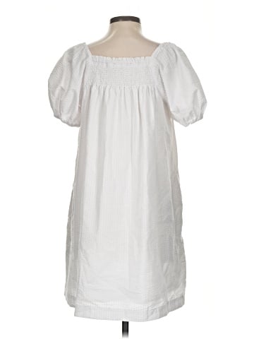 Madewell Puff-Sleeve A-Line Mini Dress in Seersucker Stripe (view 2)