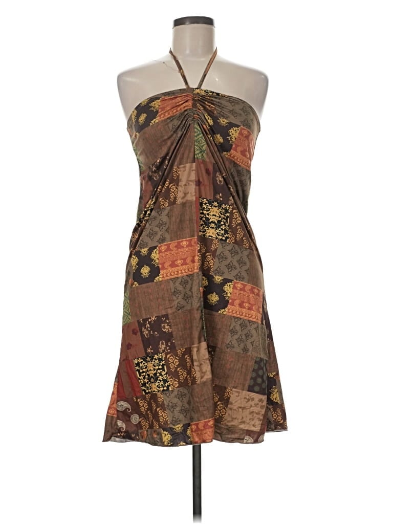 Pre-owned Romwe Casual Dress In Brown
