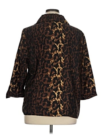Selene Sport 3/4 Sleeve Button-Down Shirt (view 2)