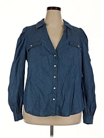 Just Fab Long Sleeve Button-Down Shirt (view 1)