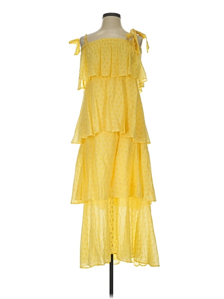 Pre-owned Mds Stripes Cocktail Dress In Yellow
