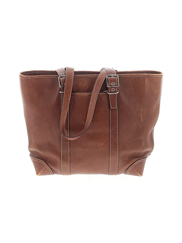Pre-owned Coach Leather Tote Bag In Brown