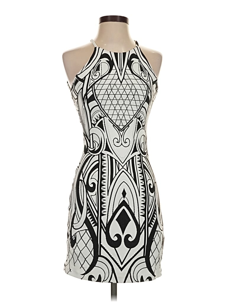 Pre-owned Parker Cocktail Dress In Silver