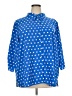 Susan Graver 100% Polyester Polka Dots Blue 3/4 Sleeve Blouse Size 2X - photo 1