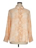 Chico's 100% Polyester Print Orange Long Sleeve Blouse Size XL (3) - photo 1