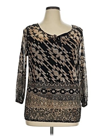 INC International Concepts 3/4 Sleeve Blouse (view 1)