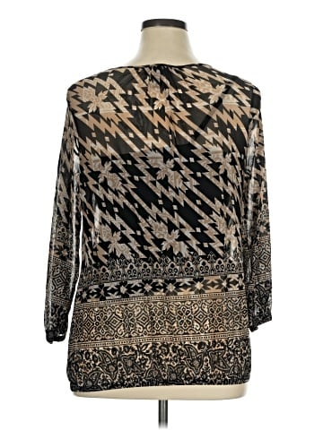 INC International Concepts 3/4 Sleeve Blouse (view 2)