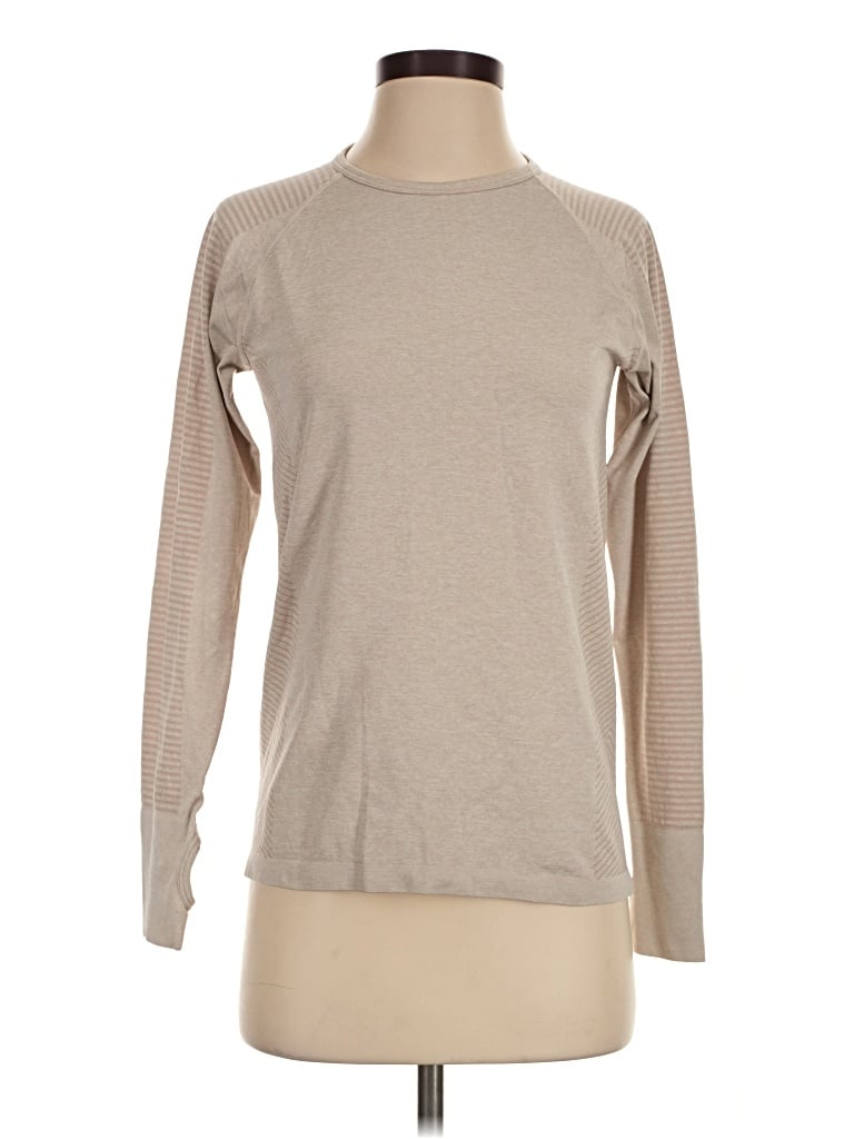 Pre-owned Onzie Long Sleeve T-shirt In Tan