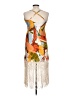 Fab'rik 100% Polyester Graphic Orange Cocktail Dress Size L - photo 2